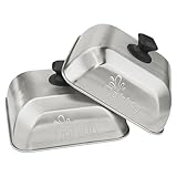 ﻿2 Sets BBQ Accessories 10 Inch Medium Square Stainless Steel Basting Cover - Cheese Melting Dome and Steaming Cover, Fits for Blackstone Camp Chef Flat Top Griddle Grill Cooking Indoor or Outdoor