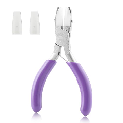 GOLD DEER Pinze a ganasce piatte in nylon doppie con 2 punte di ricambio Pinze a ganasce piatte in nylon da 3 pollici Pinze a ganasce in nylon doppie Strumento per avvolgere