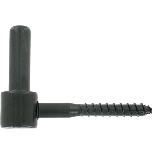 Gond à vis tirefond époxy noir - 75 mm - Axe Ø 14 mm - Torbel industrie