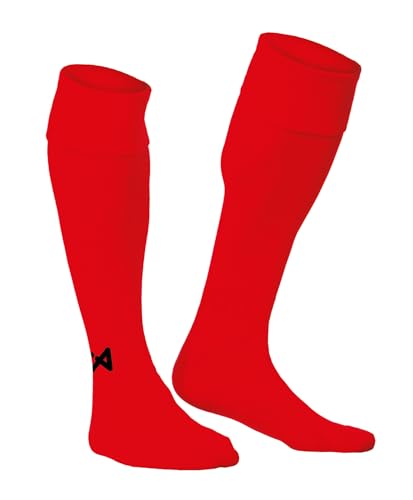 Asioka 200/10 Medias de Fútbol, Sin género, Rojo, 32-36