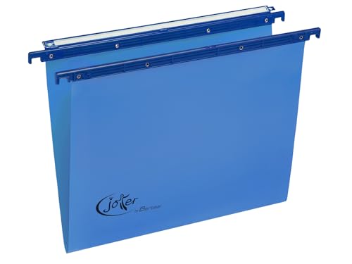 Joker® by Bertesi Set van 25 hangmappen voor laden, van karton 270 g/m², al gemonteerd, asafstand 39 cm, V-bodem, blauw, code 400/395 link -A3