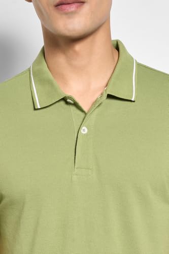 Image of Peregrine by Pantaloons Men's Solid Slim Fit Polo Shirt