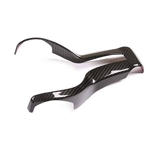 YUEGOO Decorazione del Telaio Pulsante del Volante Auto Fibra di Carbonio per BMW M Sport F20 F21 F32 F33, Auto Copertura Rivestimento Volante Adesivi Decorativi Interna