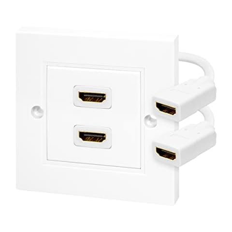 Logilink HDMI 2-Port Wall Socket Adapter - White Cover