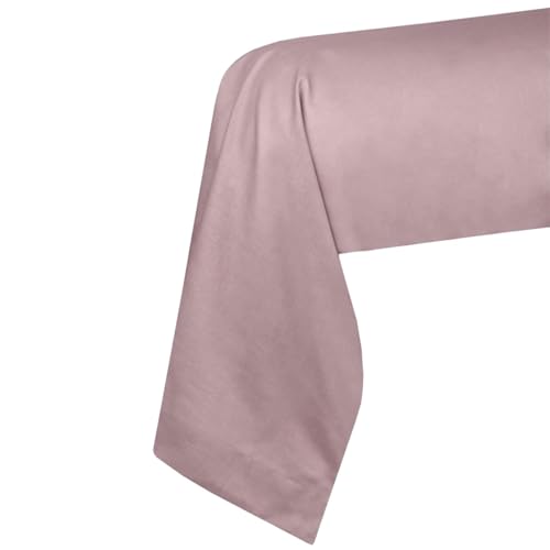 STOF - Federa per cuscino da cuscino – Dimensione 45 x 185 cm – 100% cotone certificato Oeko-Tex – Ottima qualità – Colore antico rosa – Modello Eden – Biancheria da letto per la casa – Morbido e