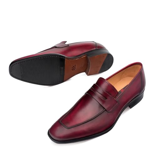 Image of Mezlan - Newport - Men's Penny Loafer - Hand-Finished European Calfskin & Memory Foam Comfort - Handcrafted in Spain