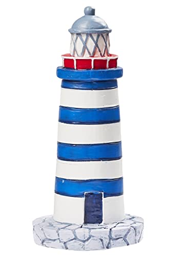 Leuchtturm blau/weiss ca. 7,5 cm