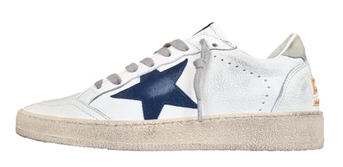 Golden Goose Zapatos De Hombre Vintage Ball Star Cuero 11660 Blanco Y Azul, Blanco Y Azul, 40 Eu Golden Goose Zapatos De Hombre Vintage Ball Star Cuero 11660 Blanco Y Azul, Blanco Y Azul, 40 Eu