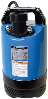 Tsurumi Pump LB-800 Submersible Dewatering Pump 1 HP 115V 2" Discharge for Construction and General Dewatering | 80 GPM / 4800 GPH