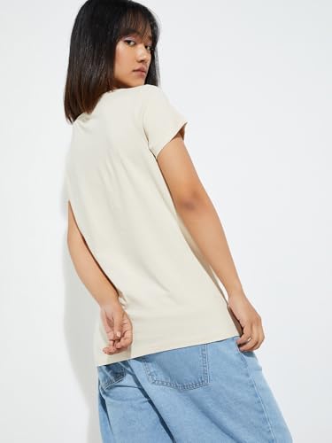 Image of Max Women's Cotton Regular Fit URB N Graphic Printed T-Shirt - Pack of 2