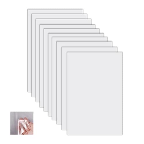 10 Pcs Bondaweb for Applique Double Adhesive Iron On Interfacing Fabric Lite Double-Sided Sided Heat Bond Film Patch Fusible Square Bonding Sheets Patches for Sewing Darn Transfer Backing Making
