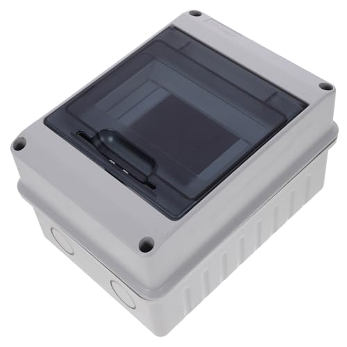 CLISPEED Caja de Distribución Eléctrica Resistente al Agua con Ventana Transparente Protección para Interruptores Vías Instalación Fácil para Exteriores y Uso Jardín