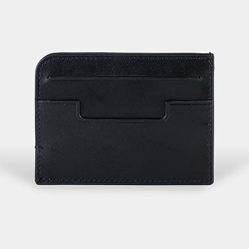 Bozok Leather Card Holder Front Pocket Slim Minimalist Wallet Card Case (Black)2