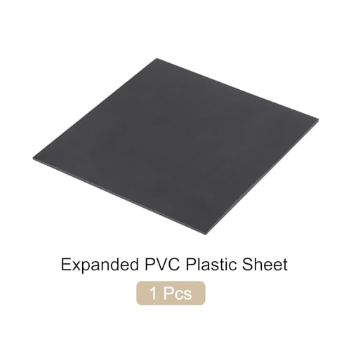 Image of Expanded PVC Plastic Sheet 7 /64 inch Thick, 12 inchx12 inch Lightweight Rigid Foam Sheet, [for Crafts Signage Displays Digital Screen Printing] - Black / 1 Pcs
