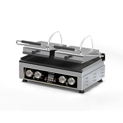 UYAR® iToast-4 MasterLine 52x24 cm gerillt/gerillt Kontaktgrill, Paninigrill, Elektrogrill, Sandwichmaker für Gastronomie, Dönerladen, Imbiss – Bild 3