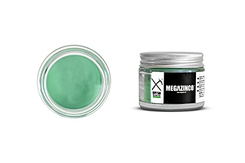 MEGAZINC VERDE - SPF 50 mineral y 100% NATURAL. Crema/pasta de alta protección solar para surfistas, marineros, montañistas, esquiadores, snowboarders, triatletas, nadadores. CREMA SOLAR SURF