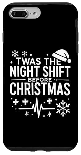 Carcasa para iPhone 7 Plus/8 Plus Twas the Night Shift Before Christmas - Humor de enfermería divertido
