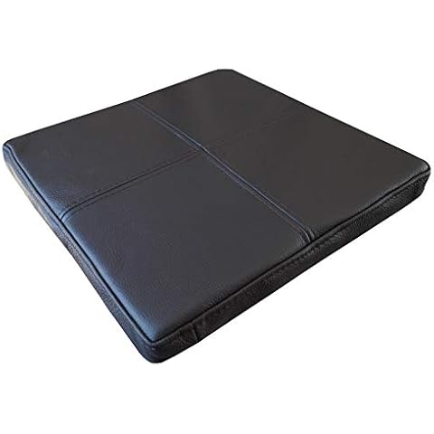 Quattro Meble Dunkelbraunes Fast schwarzes Leder Toledo Caffe Echtleder Sitzkissen Lederkissen Sitzpolster fur Sessel Stuhle Echt Leder Kissen Sitzauflage Auflage Model 4El Cover