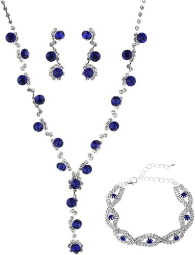 Set Gioielli Sposa Oro Con Collana E Orecchini In Cristallo E Strass - Elegante, Rame - Accessorio Per Matrimonio E Feste