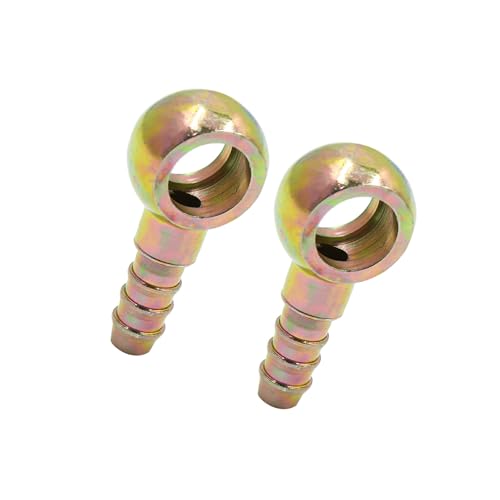 Motoforti 2pcs 5/16" 8mm ID Hose Barb 14mm Banjo Fitting Fuel Line Adapter Connector for Motorcycle Car Long-lasting