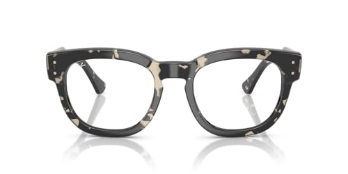 Ray-Ban RX0298V Mega Hawkeye Square Prescription Eyewear Frames, Grey Havana/Demo Lens, 50 mm