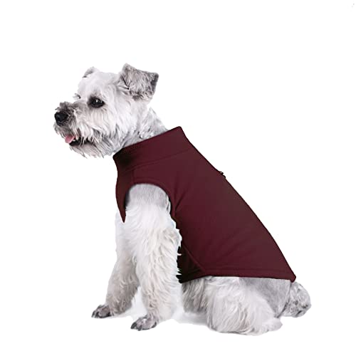 YAODHAOD Gilet pour Chien en Polaire Doux et Chaud,avec Crochet intégré pour Laisse,pour Petits Chiens, Chihuahua Caniche French Bulldog Carlin Pull Teckel(XXXL, Marron)