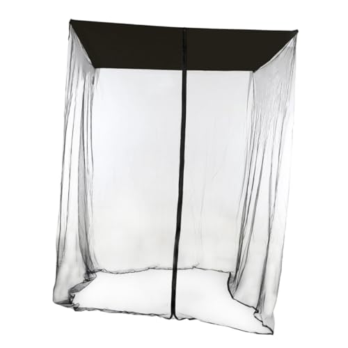 JOINPAYA 1 Pieza práctica Red Redes para Balancearse mosquitero Colgante Cremallera Cama mosquitera con Red de Malla Carpa Silla Red Neto Red Resistente poliéster Negro