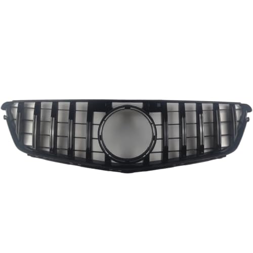 Grille de capot avant course W204 style GT noir brillant pour pare-chocs Classe C 2007-2014