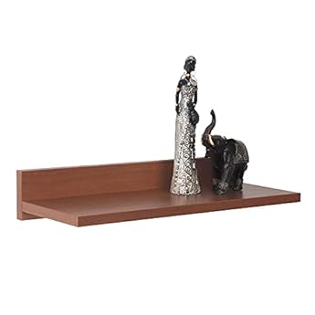 Foto di RICOO Mensola da muro 45 x 8 x 19 cm WM056-ER Scaffale da parete salvaspazio Rovere marrone rustico