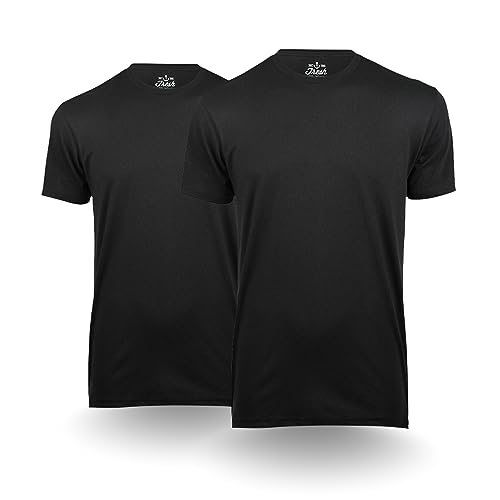 Fresh Clean Threads Men's T-Shirts 2-Pack Short Sleeve Crew Neck Premium Tees - Fitted Style, Soft Cotton-Poly Fabric, Tag-Free Comfort