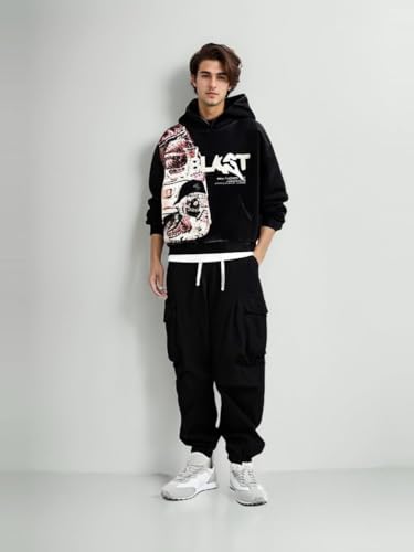 Obenie Retro Y2K Hoodie Gothic Casual Alphabet Blast Print Pattern Skull Fashion Hoodie Men Harajuku Men Clothing4