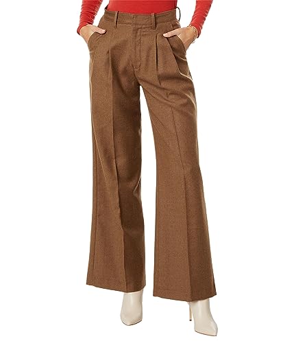 AG Jeans Joan Double Pleated Trousers Umber pantalon large marron taille 31