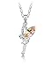 FANSING Children's Costume Jewelry Children Day Gift Austria Eyes Shaped Crystal Angel Fairy Pendant Necklace For Girls & Women, Green Light