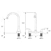 HOTIS HOME Brushed Nickel Kitchen Faucet, 2 Handle 3 or 4 Hole Kitchen Faucet Without Sprayer, High Arc Swivel Spout Stainless Steel Sink Faucet for Rv Camper