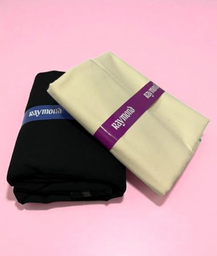 Image of Raymond Makers Men's Shirt & Trouser Fabric Combo with Premium Gift Box | Solid Shirt Fabric with Formal Trouser Fabric | Unstitched Dress Material for Office & Formal Wear
