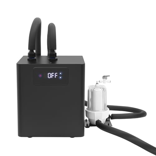 Ice Bath Water Chiller with Filter & Pump, 1/3 HP Cold Plunge Chiller for Cold Plunge Tubs, Low Noise, Cools Water to 36-122°F, Ideal for Cold Water Bath Buckets, Ice Bath Cold Therapy Recovery