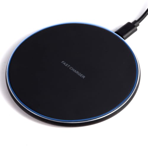 Fast Wireless Charger,Wireless Charging Pad Compatible with iPhone 16/15/14/13/12 Pro Max/SE/XR AirPods;15W Fast Charge for Samsung Galaxy S24/S23/S22/S21/Note/Pixel,LG (Black)