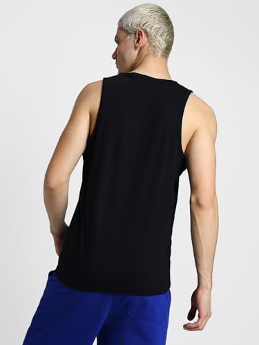 Image of Veirdo Pure Cotton Sleeveless Regular Fit Front Print Placement Scoop Neck Vest for Men & Boys