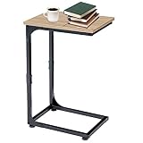 BETTAHOME C Shaped End Table, Side Table, for Couch, Bed, Chair, Living Room, Bedroom, Slides Under