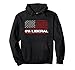 0% Liberal Zero Percent Anti Liberal - Red Republican Flag Pullover Hoodie