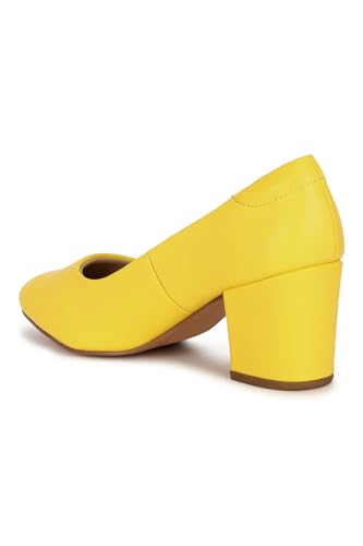 Image of Allen Solly Women Yellow Casual Heels