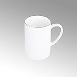  Lambert Serene,Kaffeebecher,Finebonechina,Weiß/Platinrand