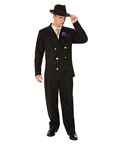 Rubies Gangster Costume for Adults, Men's XL Black