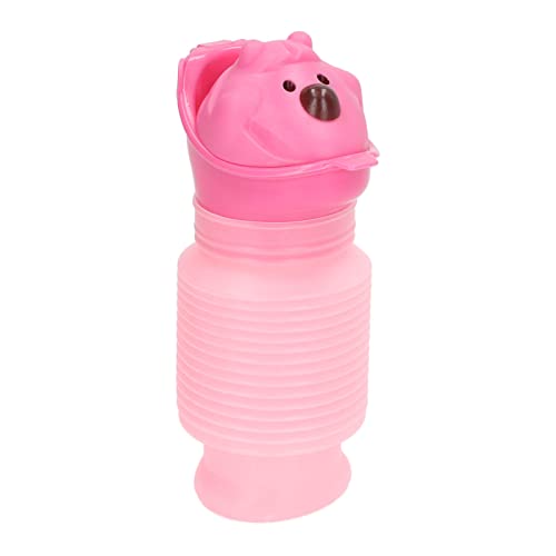 Urinol infantil cartoon rosa ursinho unissex portátil infantil mictório retrátil para carro de viage