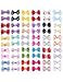 UEETEK 60PCS (30 Paris) Cute Puppy Dog Small Bowknot Hair Bows with Rubber Bands Handmade Hair Accessories Bow Pet Grooming Products (60 Pcs,Cute Patterns)