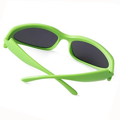 ADE WU Wrap Around Fashion Sunglasses for Women Men Trendy y2k Swift Oval Futuristic Rave Sun Glasses Goggles4