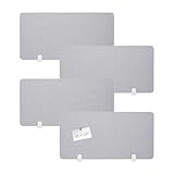 petour 4 Stück Schreibtisch sichtschutz, 40 * 80 cm schneidbar Schreibtisch Trennwand, Freistehender Schreibtischteiler, tischtrennwand aus Filz, für Büro- und Arbeitstische, 9 mm Dicke grau