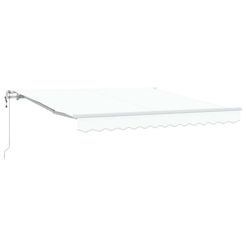 Toldo retráctil de aluminio blanco con lona impermeable de alta resistencia 300x250