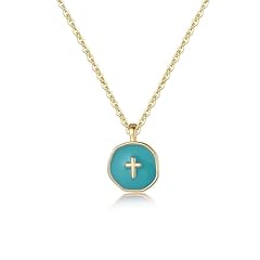 Cross Necklace - Blue