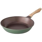 【 KUKUNA ククナ 】 La Foret フライパン 26cm 軽量 チタンコーティング [ ガス火 はもちろん IH も対応 ] フライパン ih [ PFOA フリー だから毎日使っても気にならない] 軽い 焦げ付かない くっつかない [焦げ付きにくい内面コーティングでお手入れが簡単]（木目ハンドルで料理が楽しくなる） PFOA PFOS フリー 体に害のない IH対応